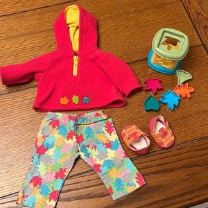 American Girl Doll Bitty Baby Fall Leaf Outfit